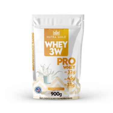Imagem de Whey Protein Pro 3w Nutra Gold Pro 900gr Concentrada Isolada Hidrolisa