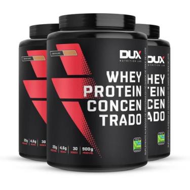 Imagem de Kit 3 Whey Protein Concentrado Dux Doce De Leite 900G