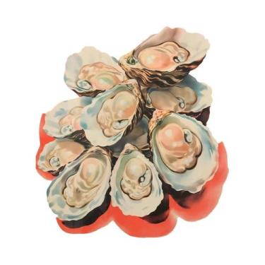 Imagem de Azul Anchovas Sardinhas Ostras Massa Sushi Arte Da Parede Pintura Em T