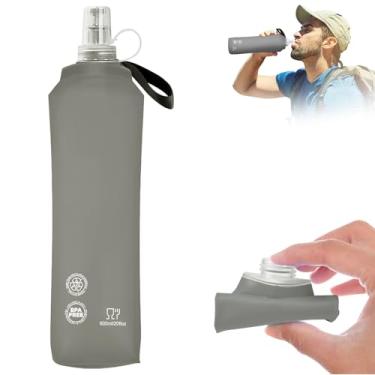 Imagem de Frasco macio, frasco de hidratação dobrável em TPU para pacotes de hidratação/coletes de corrida - corrida, caminhada, ciclismo Garrafa dobrável 600ml (freixo)