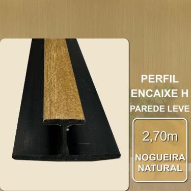 Imagem de Perfil de Encaixe Tipo H Nogueira Natural para Parede Leve  2,70m (bar