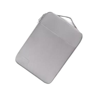 Imagem de Bolsa para laptop bolsa de laptop 15,6 polegadas simples portátil tablet PC capa protetora moda pasta de negócios bolsa para computador (cinza)
