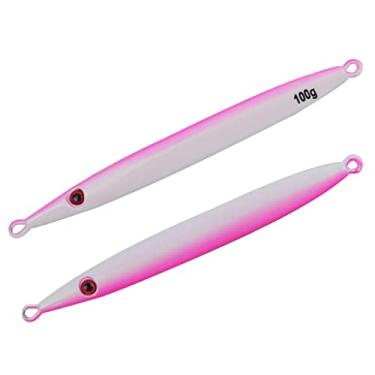 Imagem de ZZTWER Isca de pesca artificial, isca de metal lento 1 peça 150 g 170 g 200 g isca de pesca de metal de água salgada com boa isca artificial de bronzeamento