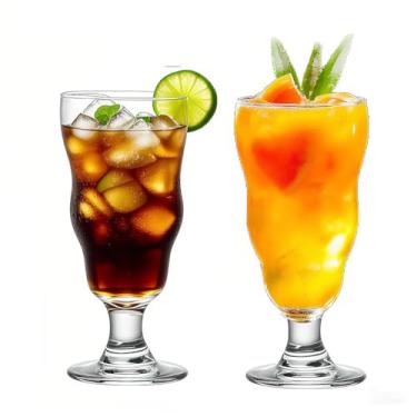 Imagem de MQMCPDS Um conjunto de dois copos de milkshake de 30 ml é perfeito para café gelado e serve bem como copos de parfait para sundaes, boias de cerveja de raiz, boba, refrigerantes e lattes gelados