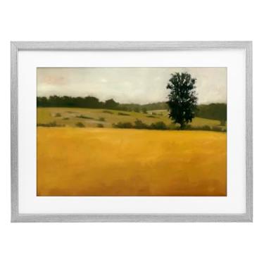 Imagem de Stupell Industries Impressão emoldurada cinza paisagem memória outono design sob vidro por Megan Lightell, 14 x 20