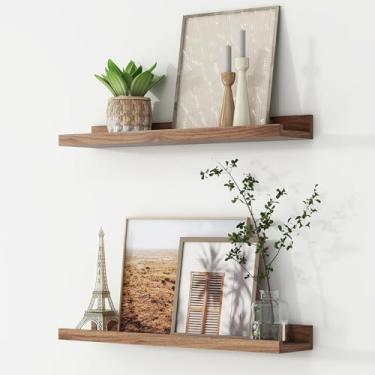 Imagem de Prateleira de borda para fotos, prateleiras flutuantes, conjunto de 2, prateleiras de livros de berçário de 61 cm para armazenamento de brinquedos, estante infantil montada na parede para sala de