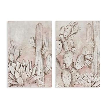 Imagem de Stupell Industries Conjunto de arte de parede em tela de 2 peças Botanical Oasis Guardians por Luna Mavis, 76 x 50 cm