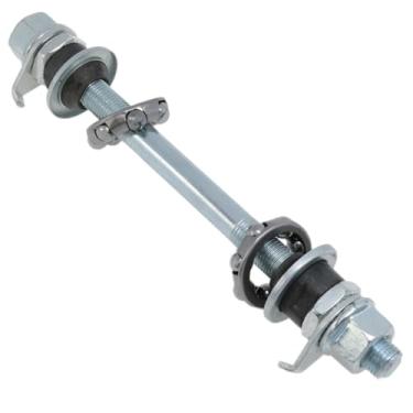 Imagem de Meuey Lyot Prata 150 mm / 5,9 "Eixo traseiro multi-velocidade 1/10.2 cm x 7 retentor de rolamento de esferas de bicicleta 3/20.3 cm Eixo de bicicleta 26tpi Hub cônico porca de bloqueio kit 1 conjunto