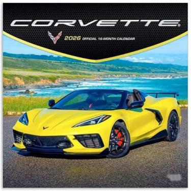 Imagem de Calendário de 16 meses C1-C8 Corvette 2025-2026 - Calendário de parede de setembro de 2025 a dezembro de 2026 - para facilitar a organização/agendamento