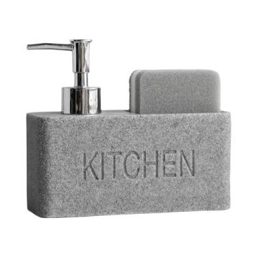 Imagem de Conjunto Moderno De Dispensador De Sabão Para Cozinha Com Bomba, Escov