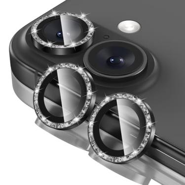 Imagem de Tensea Protetor de tela para câmera de iPhone, vidro temperado 9H, transparente, anel individual de metal para iPhone 6,3 polegadas