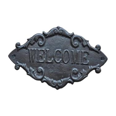 Imagem de Baoblaze Placa de boas-vindas para porta de entrada, placa decorativa de parede para casa, etiqueta de boas-vindas para loja, jardim, bar, entrada, decoração