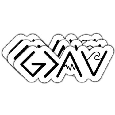 Imagem de (3 peças) Adesivo God is Greater Than The Highs and Lows Christian Faith Bible Journal Inspirational Gift Impermeável Vinil Decalque para Livros Laptops Telefone Garrafas de Água Copo Kindle 7,6 cm