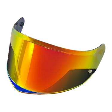 Imagem de ANSUNDA FF808 Viseira de substituição de capacete, protetor facial de capacete de motocicleta para FF808, Stream II (apenas uso Revo Deep Red-Day)