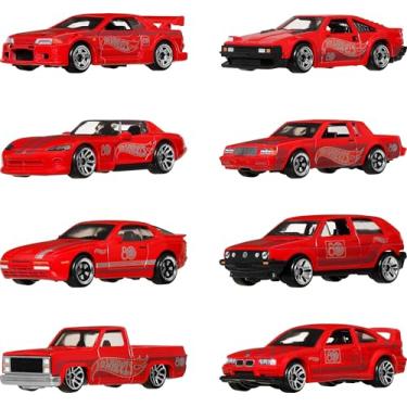 Imagem de Hot Wheels Collector Veículo de Brinquedo Pacote 8 Carros 80º aniversário da Mattel para crianças a partir de 3 anos