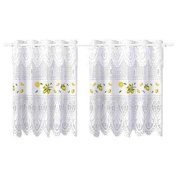 Imagem de Cortina Pia Vitro Stilo Renda Cozinha 1,60X0,80 Alt