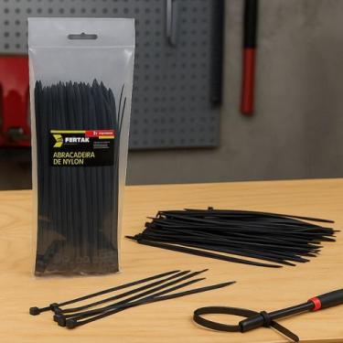 Imagem de Abraçadeira nylon preta 4,8x500 50pcs fertak presilha plastico - FERTA