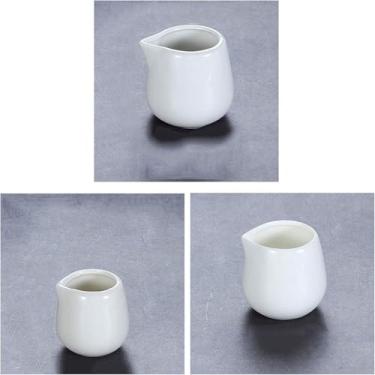 Imagem de Jarro De Espuma De Leite Pote De Mel De Cerâmica Copo De Leite De Café Pote De Creme Puro Com Ou Sem Alça Pote De Leite De Restaurante Pote De Molho De Bife Pote De Açúcar, Without handle