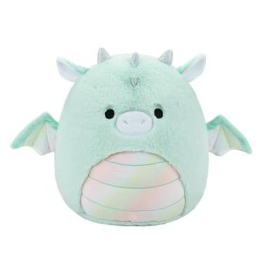 Imagem de Squishmallows FuzzAMallow Official 12 inch Joey The Teal Dragon with Rainbow Belly