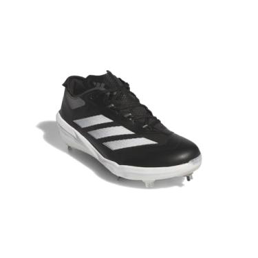 Imagem de adidas Tênis de beisebol masculino Adizero Impact, Preto/Branco/Cinza Team, 8.5