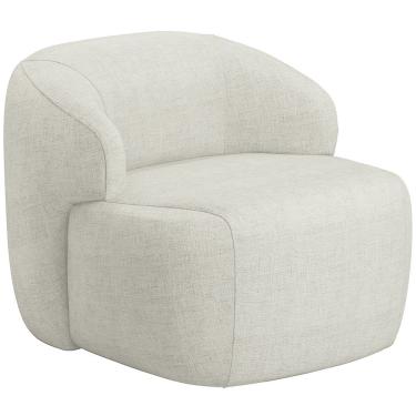 Imagem de Poltrona Decorativa Fixa Orgânica Para Sala Living Barolo L06 Linho Cru - Lyam Decor