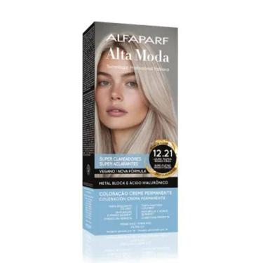 Imagem de Tintura Creme Alta Moda Alfaparf Louro Platina Irisé Cinza 12.21