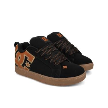Imagem de DC Court Graffik Tênis de skate masculino, Preto/marrom/chiclete, 40