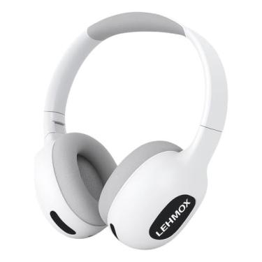 Imagem de Fone de Ouvido Headset Bluetooth com Microfone para Academia e Treino Esportivo (Branco)