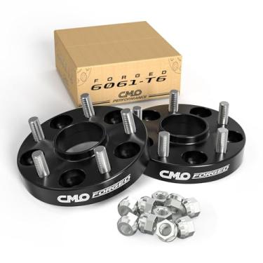 Imagem de 2 peças espaçadores de roda centrados em cubo preto de 1" 25 mm com aba CB 64,1 mm padrão de parafuso 5 x 114,3 compatível com RSX RL CL TL Prelude CRV CR-Z Integra Type-R MDx Pilot S2000 NSx Accord Element TSx