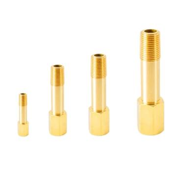 Imagem de 1 tubo de extensão de cobre 1/8 1/4 macho para adaptador de rosca macho para água óleo gás extensão junta de cobre acessórios de junta de cobre (1l4,200 mm)