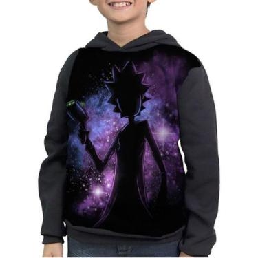 Imagem de Moletom Infantil Rick And Morty Rick Sanchez Psicodélico - smoke, Pret