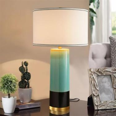 Imagem de OUFULA Moderno Americano Criativo Candeeiro De Mesa De Cerâmica Para Sala De Estar Quarto Estudo Villa Hotel Mesa De Cama Luz (Estilo 188)