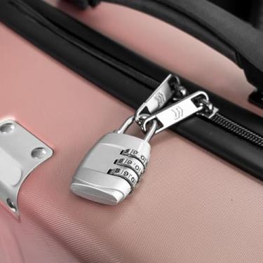 Imagem de Cadeado de combinação de 3 dígitos, cadeado seguro para academia, viagem, mala, caixa de ferramentas e uso no armário