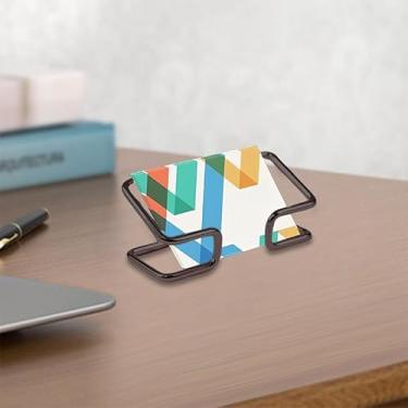 Imagem de Porta-cartões de visita para mesa, organizadores de cartões de metal, suporte de exibição de cartões para escritório, casa, acessórios de mesa para mulheres e homens, serve para 100 cartões de visita