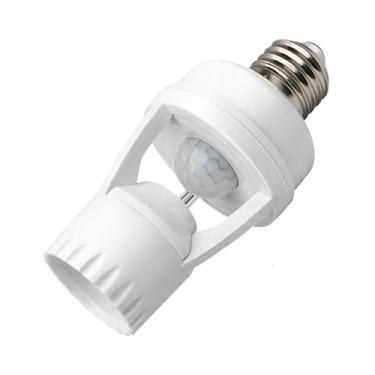 Imagem de Bocal Com Sensor de Presença, Automático Infravermelho, Branco, Compatível com Lâmpadas até 60W, Timer 10s-5min, Base E27