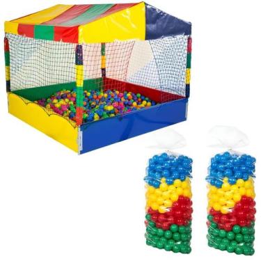 Imagem de Casinha Piscina De Bolinhas 1,50m 1000 Bolinhas Coloridas Premium - RO