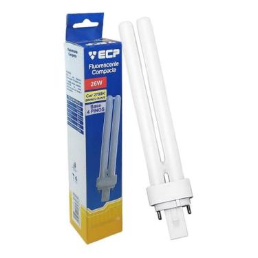 Imagem de Lâmpada Fluorescente Compacta 4 Pinos 26w G24 Branco Quente 2700K - EC