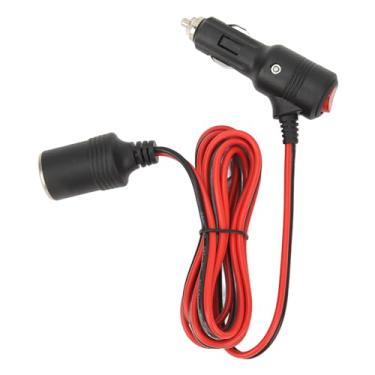 Imagem de Estink 12V 24V Adaptador para Acendedor de Cigarros de Carro Com Interruptor Fio de Cobre 16AWG & Fusível 15A para Câmera de Carro GPS Carregador USB Mini Geladeira Caminhão RV