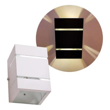 Imagem de Arandela Externa Parede Muro 2 Focos E 2 Frisos Ar1510 Branc