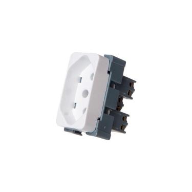 Imagem de Módulo Tomada Margirius B3 2p+t 10A Branco