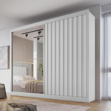 Imagem de Guarda Roupa Casal 100% Mdf Com Espelho 2 Portas 4 Gavetas Atlanta Made Marcs
