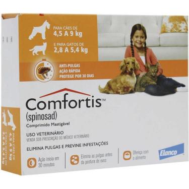 Imagem de Comfortis para Cães (4,5 a 9 Kg) e Gatos (2,8 a 5,4 Kg) 270 mg