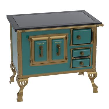 Imagem de Fogao a Lenha N 1 Colonial Premium Turquesa Se