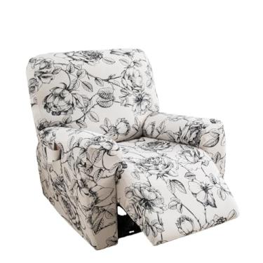 Imagem de Eco-Ancheng Capas para poltronas reclináveis Lazyboy, 4 peças, capas para poltrona, reclinável, antiderrapante, com bolsos de armazenamento, protetor de móveis para sala de estar, 18
