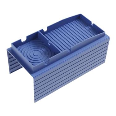 Imagem de Suporte de copo para sofá | Bandeja de TV com caixa de armazenamento, mesa de silicone para organização doméstica, apoio de braço com armazenamento remoto para cama, trailer, carro, sala de estar, ao