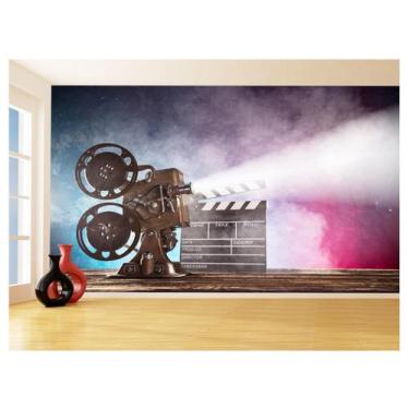 Imagem de Papel De Parede 3D Arte Cinema Filme Projetor 3,5M Tra110 - Você Decor