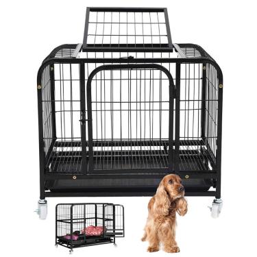 Imagem de Gaiola Pet Gato Cao Cachorro Canil Pet Shop Bandeja Removivel Rodinhas Transporte Resistente Seguro Animal de Estimaçao