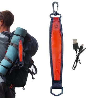 Imagem de Chaveiro refletivo de segurança, alças refletivas luminosas de alta visibilidade | Etiqueta de mochila com pingentes leves para caminhadas, acampamento