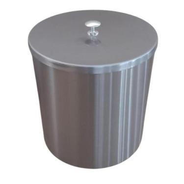 Imagem de Lixeira De Inox 10L - Tampa Removível - Evolucao Inox