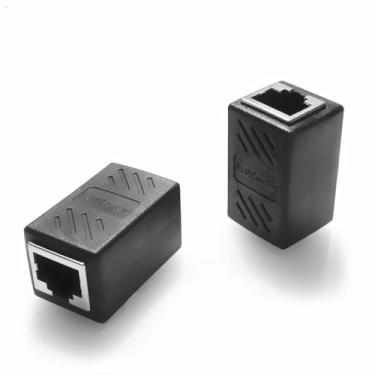 Imagem de RetailAndBulk Acoplador Ethernet de 1.000 Mbps, conector fêmea para fêmea, adaptador de rede RJ45 (pacote com 3)